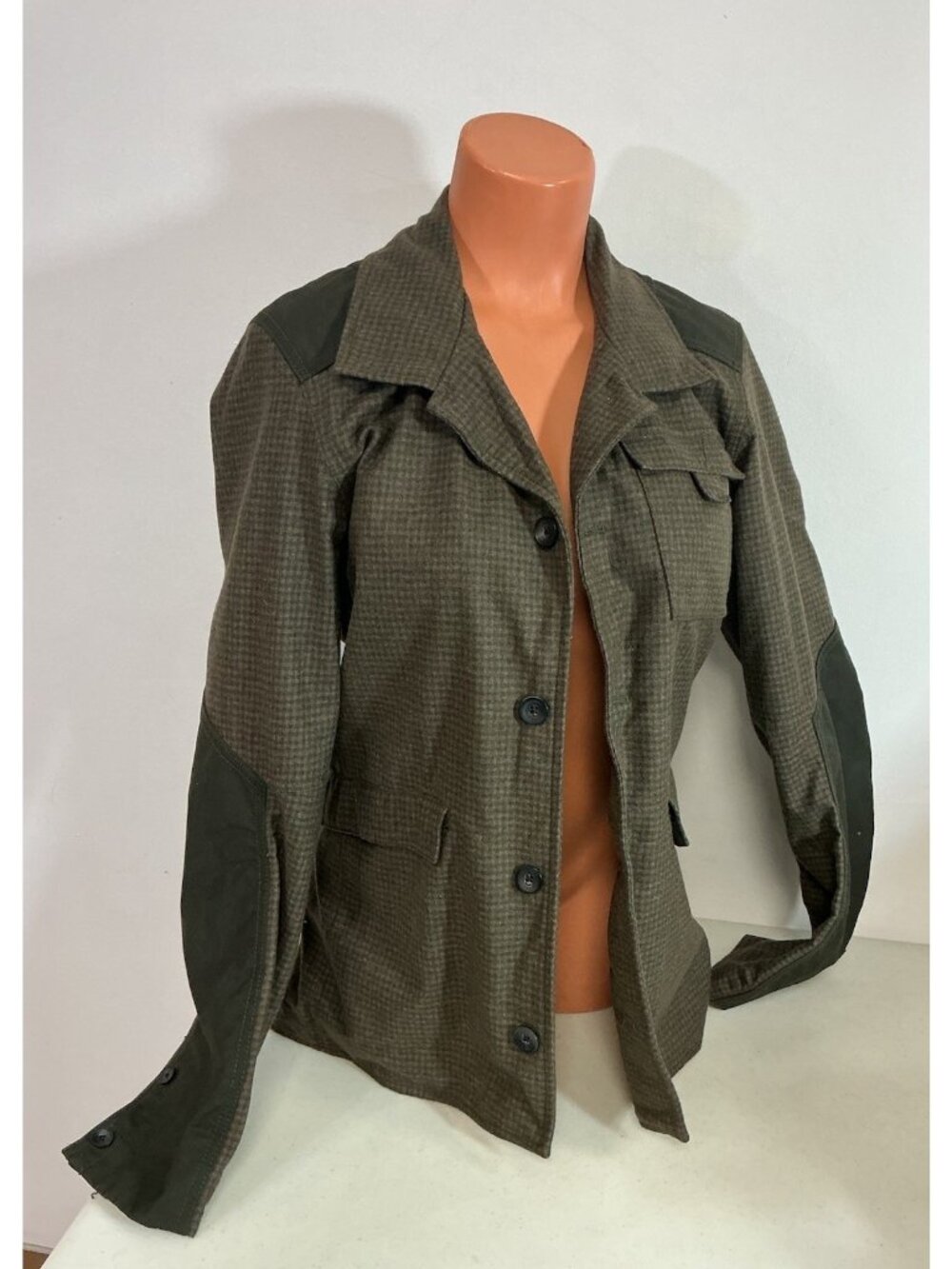 Nau Equestrian Plaid Wool Coat Preppy Womens Small